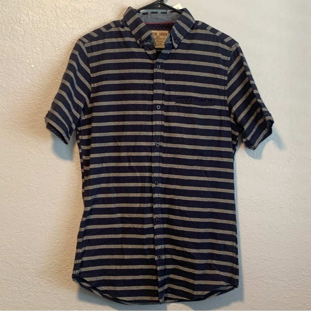 NWT Hudson Burrow NYC short sleeve button down